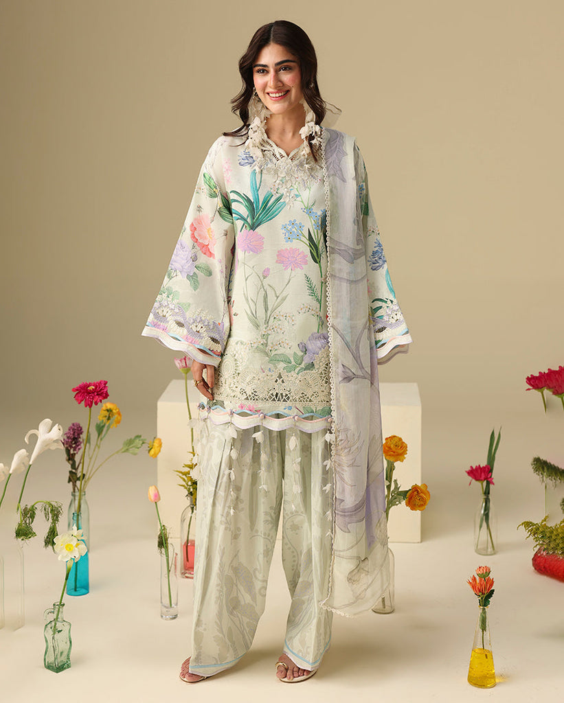 Mushq Hemline Soleil Prints Lawn – Vanilla Lush