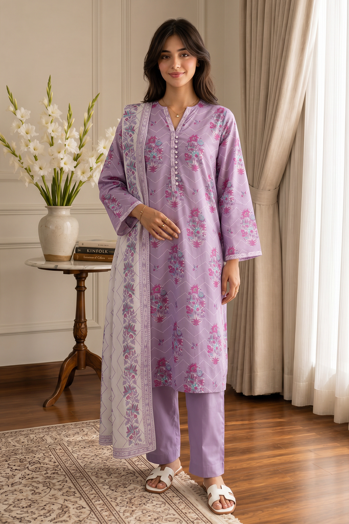 Zellbury Summer RTW – Kurta Dupatta Trouser - 2156