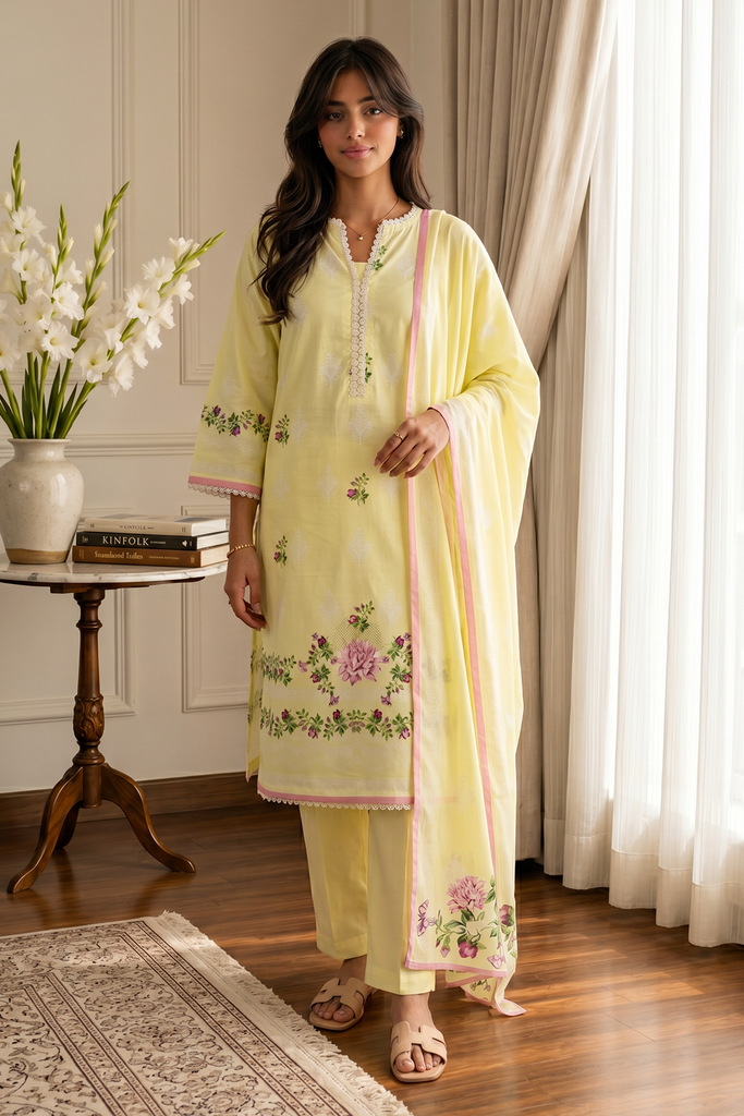 Zellbury Summer RTW – Kurta Dupatta Trouser - 2680