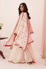 Zellbury Festive Collection  – Embroidered Shirt Shalwar Dupatta - Cream - Khaadi Net Suit - 0363 - WULC22E30363