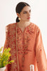 Zellbury Luxury Collection – Embroidered Shirt Shalwar Dupatta - Peach - Jacquard Suit-0296 WULC23E30296