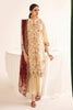 Zellbury Luxury Collection – Embroidered Shirt Shalwar Dupatta - Beige - Dobby Suit-0301 WULC23E30301