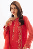 Zellbury Luxury Collection – Embroidered Shirt Shalwar Dupatta - Red - Organza Suit-0303 WULC23E30303