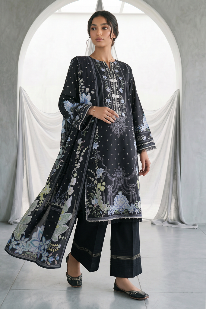 Zellbury Monochrome – Shirt Shalwar Dupatta - 1095