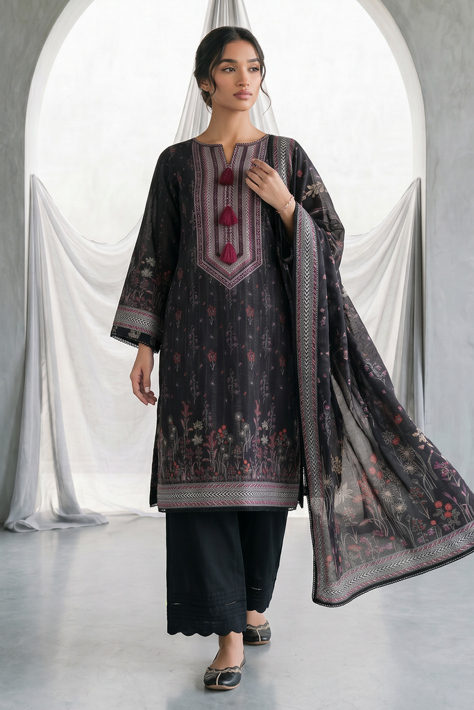 Zellbury Monochrome Lawn – Shirt Shalwar Dupatta - 1137