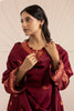 Zellbury Cotton Satin – Embroidered Shirt Shalwar Shawl - 0256