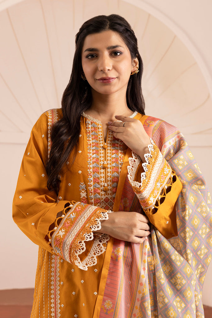 Zellbury Cotton Satin – Embroidered Shirt Shalwar Dupatta - 0262