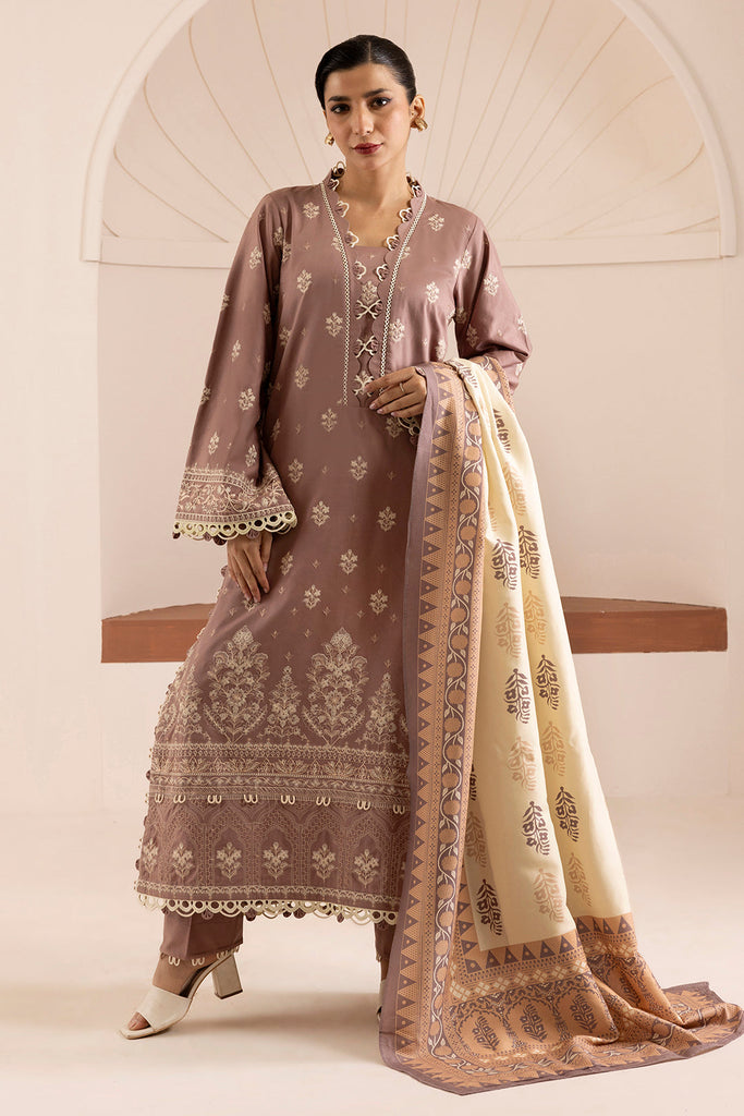 Zellbury Cotton Satin – Embroidered Shirt Shalwar Dupatta - 0270