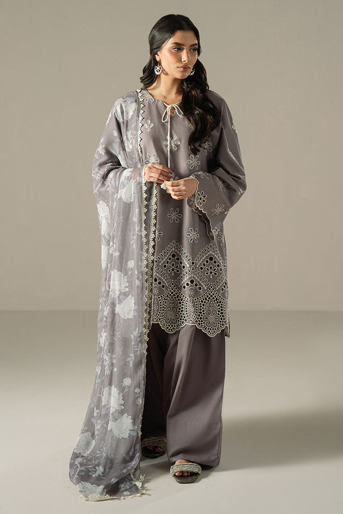 Cross Stitch Chikankari Lawn – Whisper Ash