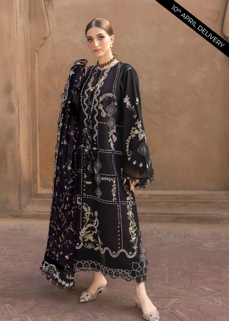 Crimson Flow Luxury Lawn – FLORAL SERENITY - D1A