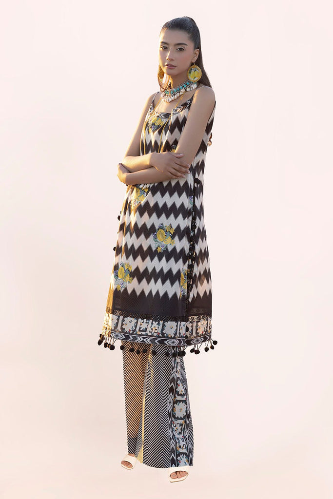 Gul Ahmed Summer 2025 – 2 Piece Embroidered Printed Lawn Suit TL-42115