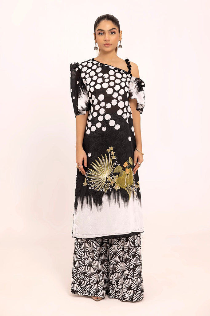 Gul Ahmed Summer 2025 – 2 Piece Embroidered Printed Lawn Suit TL-42116