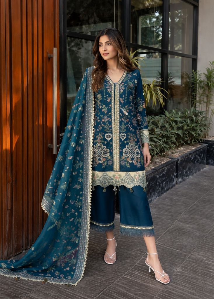 Hussain Rehar Luxury Lawn Eid Edit – Azraq