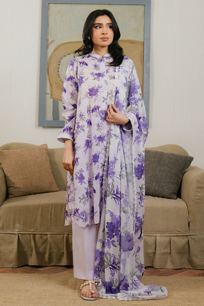 Cross Stitch Daily Wear – FLORAL ARDENT-3 PC LAWN PRINTED SUIT