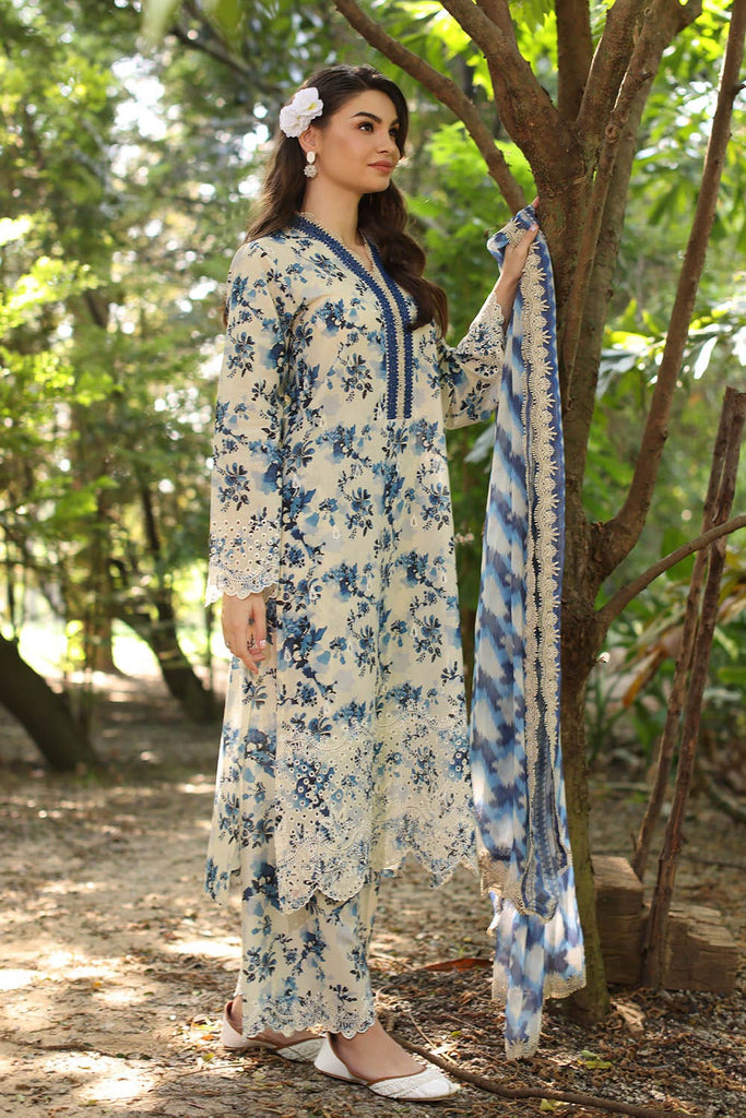 Gul Ahmed · The Joy of Summer – 3 Piece Embroidered Printed Lawn Suit with Printed Chiffon Dupatta PR-52008