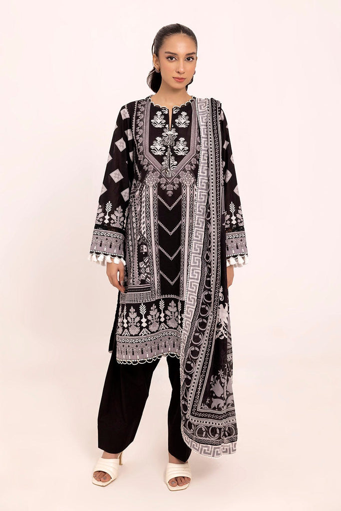 Gul Ahmed Summer 2025 – 3 Piece Embroidered Printed Lawn Suit B-52016