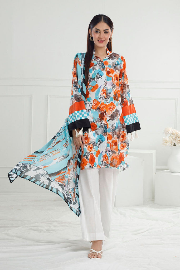 Gul Ahmed · The Joy of Summer – 3 Piece Printed Lawn Suit with Printed Lawn Dupatta CL-52563