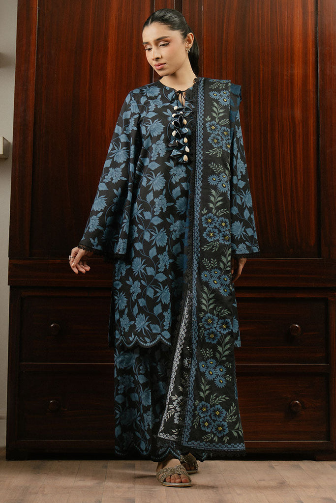 Cross Stitch Daily Wear – BLUE WAVE-3 PC LAWN PRINTED SUIT