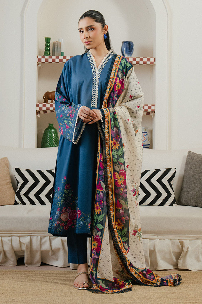 Cross Stitch Daily Wear – MIDNIGHT TIDE-3 PC LAWN PRINTED SUIT