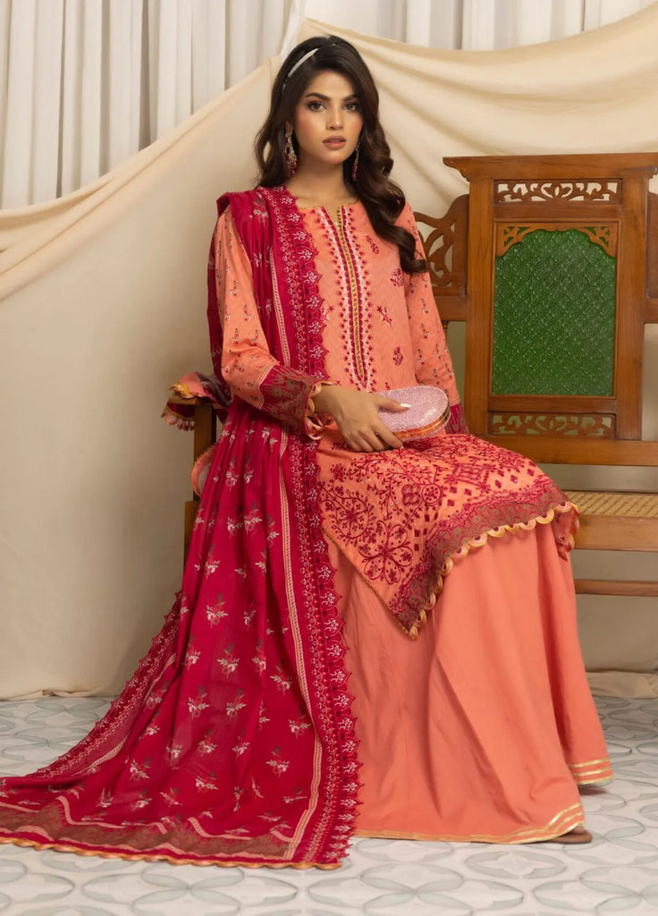 Salina Printed Lawn Collection with Cutwork Dupatta 25-V3 – D-07