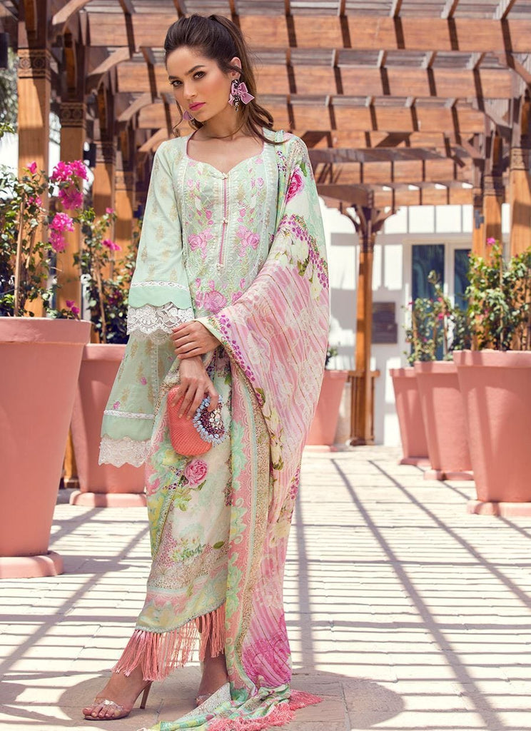 Farah Talib Aziz Luxe Eid Lawn Collection 2018 – Sabz - FTA-03