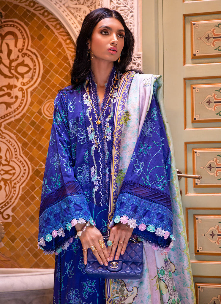 Farah Talib Aziz Luxury Lawn Collection 2023 Jardin Blue YourLibaas Farah Talib Aziz Luxury Lawn Collection 2023 Jardin Blue YourLibaas