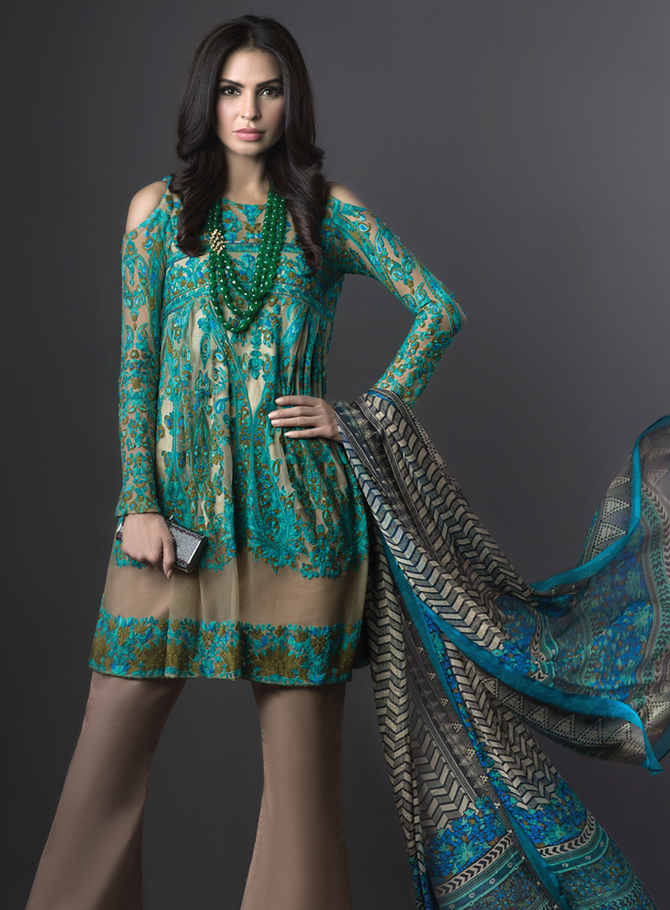 Sana Safinaz Luxury Formal Eid Collection '16 – 02B - YourLibaas
 - 1