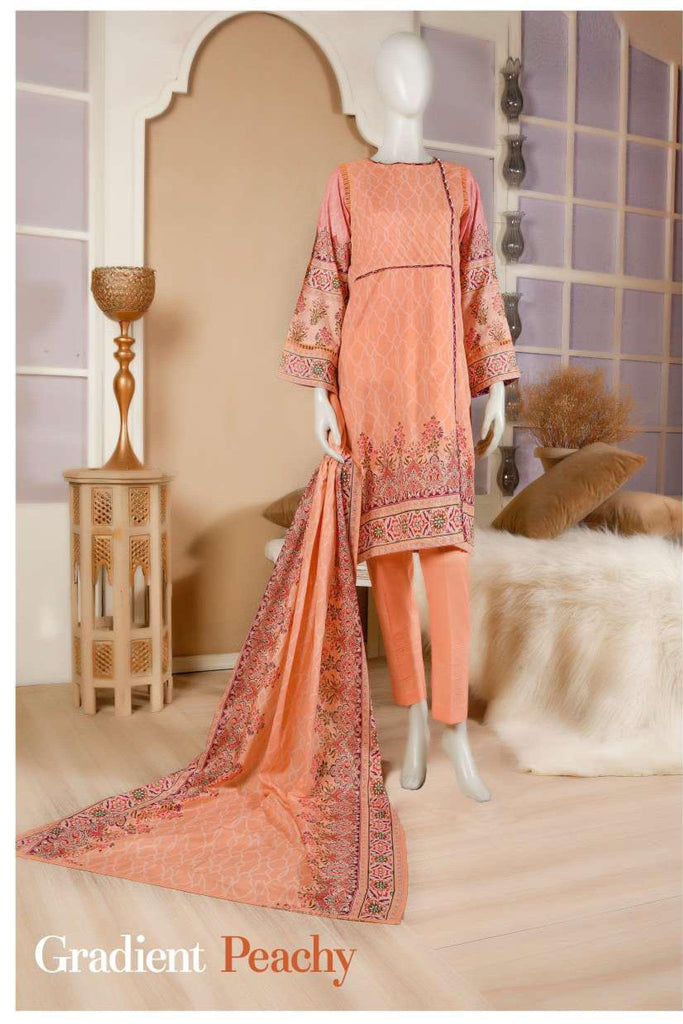 Aansa by Owais Gujrati Summer Collection 2019 – 5A - Gradient Peachy