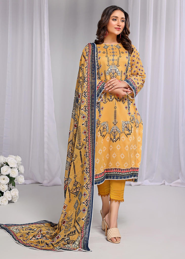 Lala Emrose Lawn Collection – Sunrise Mustard