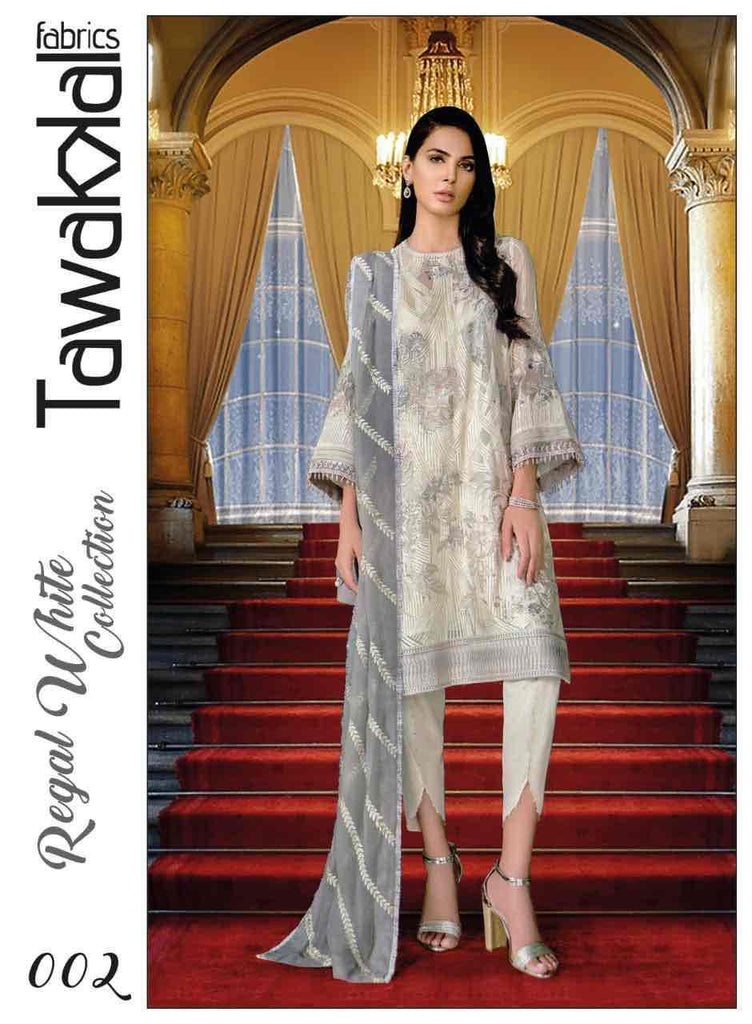 Tawakkal Fabrics Regal White Collection – Design 02