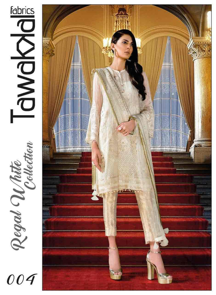 Tawakkal Fabrics Regal White Collection – Design 04