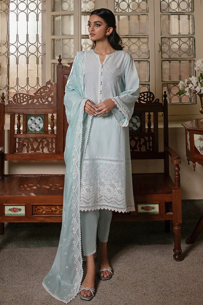 Cross Stitch Festive Chikankari Lawn Collection – BLUE GLAZE