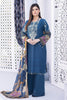 Guzarish by Zebaish · Stitched Printed & Embroidered Lawn Suit – Venice Blue - D01