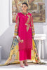 Guzarish by Zebaish · Stitched Printed & Embroidered Lawn Suit – Shocking Pink - D09