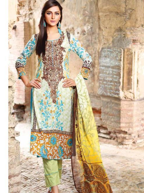 Zanisha Embroidered Lawn Collection 2016 –  01B - YourLibaas
 - 1