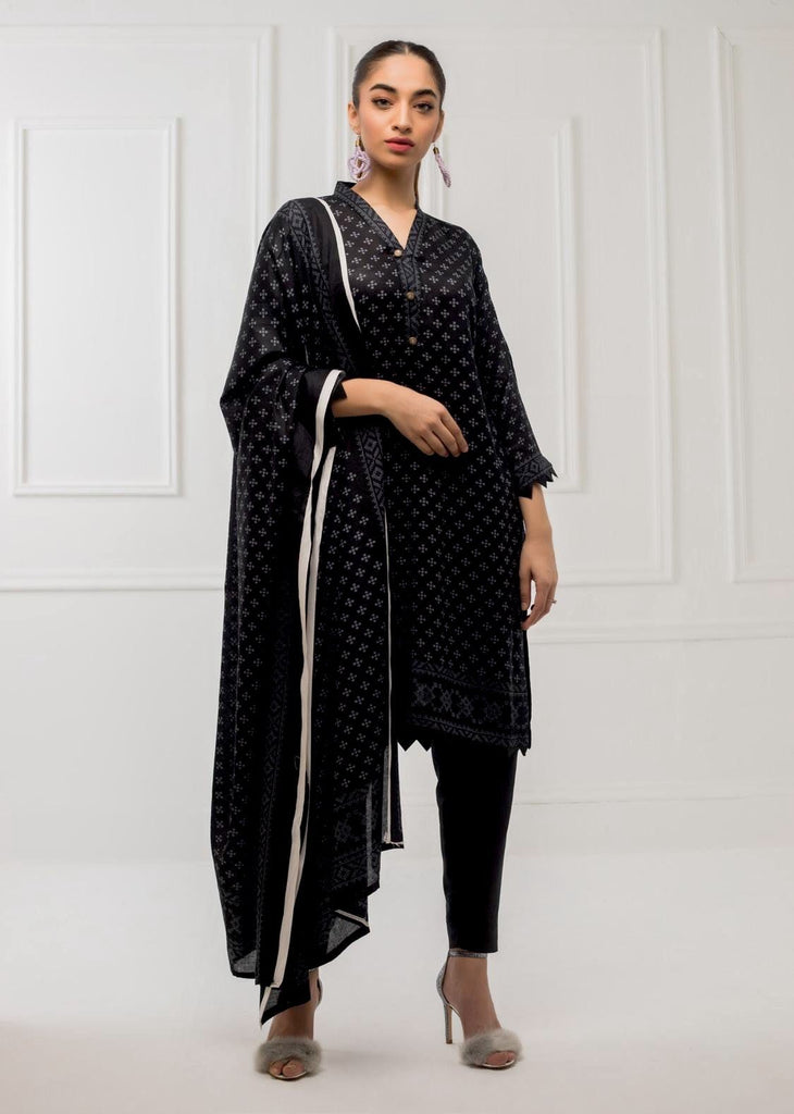 Sahil Black & White Lawn Collection 2020 – ZS-3