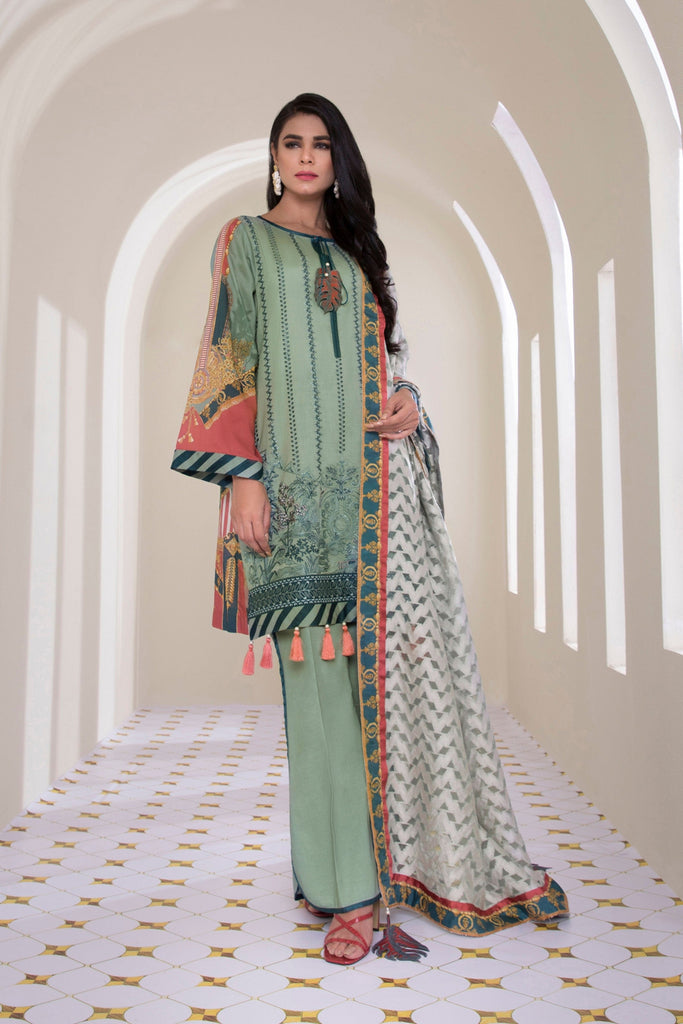 Sapphire Signature - 3 Piece Lawn Collection 2020 – Sea Green