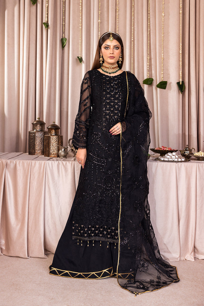 Emaan Adeel Romansiyyah Luxury Formals – RM-07 Black Swan