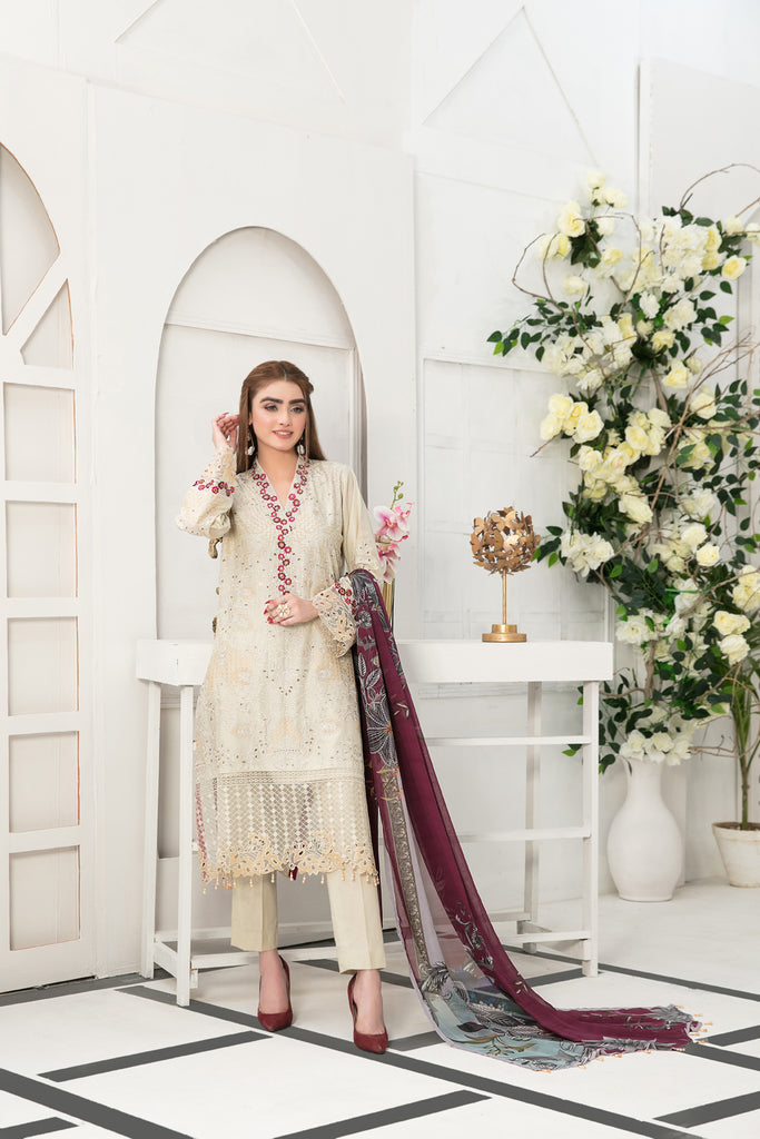 Tawakkal Izel Semi-Stitched Lawn Collection 2023 – D-7200