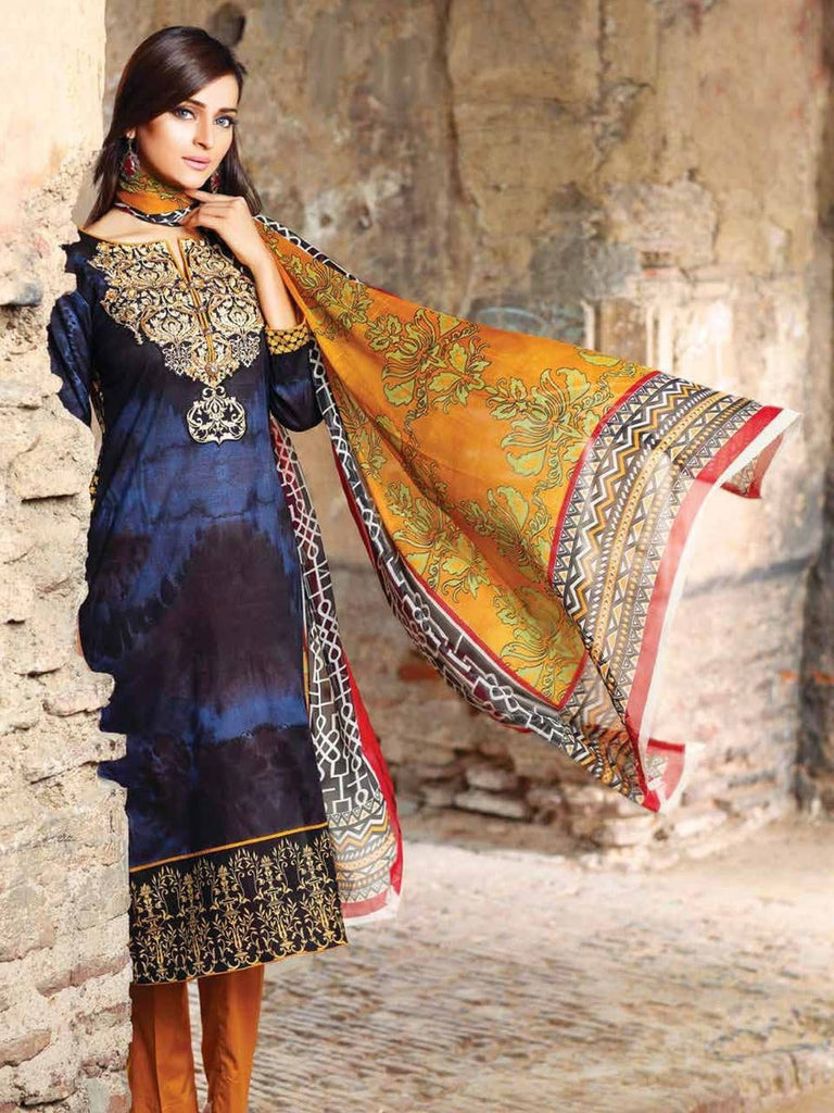 Zanisha Embroidered Lawn Collection 2016 –  08A - YourLibaas
 - 1