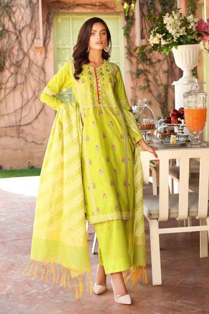 Gul Ahmed Festive Collection – Embroidered Lawn Suit with Jacquard Dupatta FE-12236