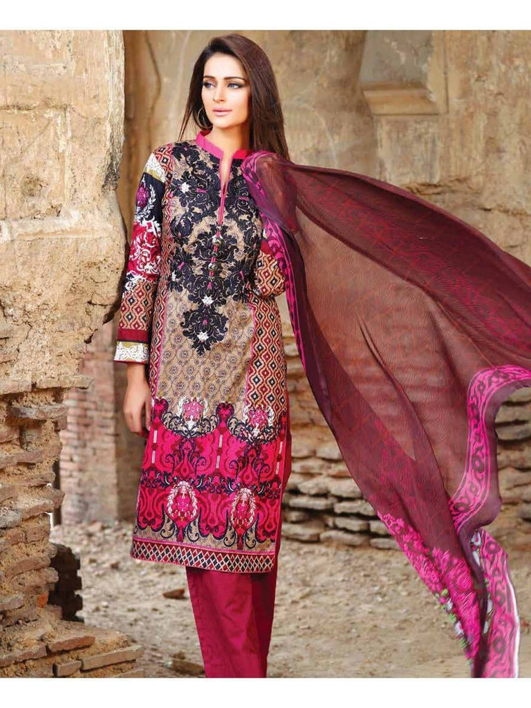 Zanisha Embroidered Lawn Collection 2016 –  09B - YourLibaas
 - 1