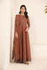 Alizeh Lamhay Festive Formal Collection – Embroidered Chiffon Rust - V15D06 - Arzou