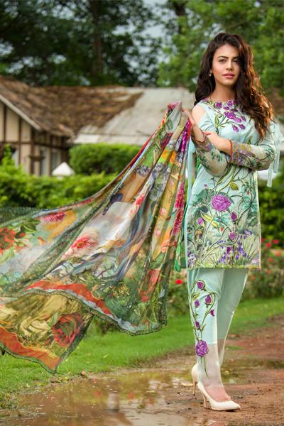 Asifa & Nabeel Eid Lawn Collection 2018 – Chapter: 2A – Bold Rose