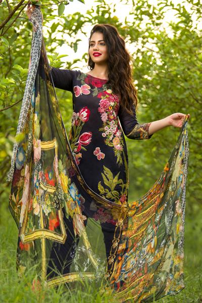 Asifa & Nabeel Eid Lawn Collection 2018 – Chapter : 4A – Dark Forest