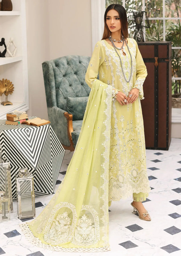 Elaf Festive Chikankari Lawn Collection 2023 – ELC-13 PISTACHIO