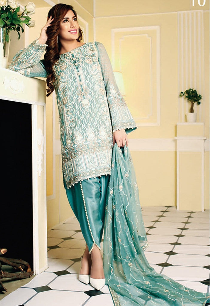 Nomi Ansari Embroidered Chiffon Collection Vol-2 2016 – DN10 - YourLibaas
 - 1