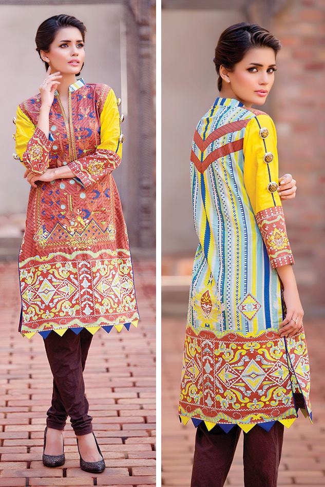 Subhata Embroidered Lawn Tunic Collection - 10B - YourLibaas
 - 1