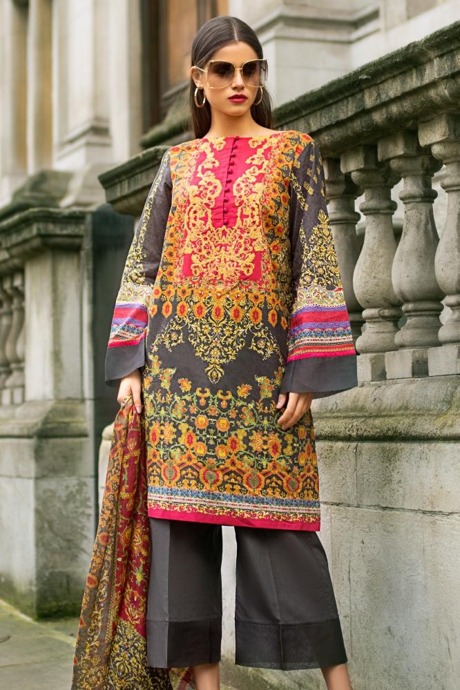 Honey Waqar Luxury Lawn Collection 2019 – La Belle Russe 10A