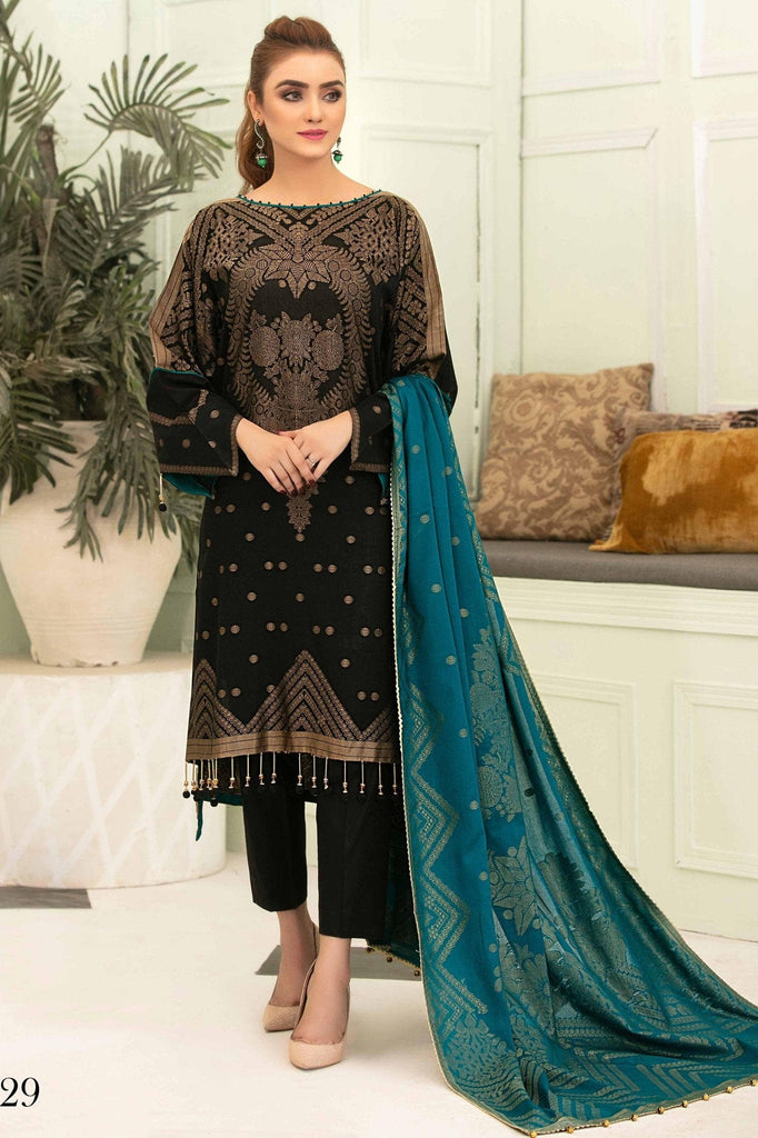 Amna Sohail by Tawakkal Fabrics – Marigold Broshia Banarsi Collection – ASJ-1229